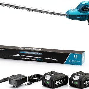 Seesii Cordless Pole Hedge Trimmer 16 Inch Blue L98-0