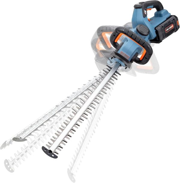 SENIX Battery Hedge Trimmer 26 Inch Stainless Steel Blades-11