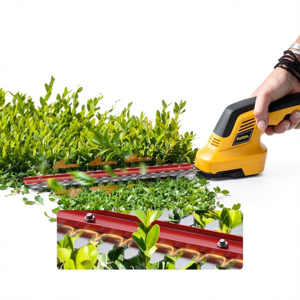AVADA Cordless Hedge Trimmer 4-in-1 Design Battery Powered-4