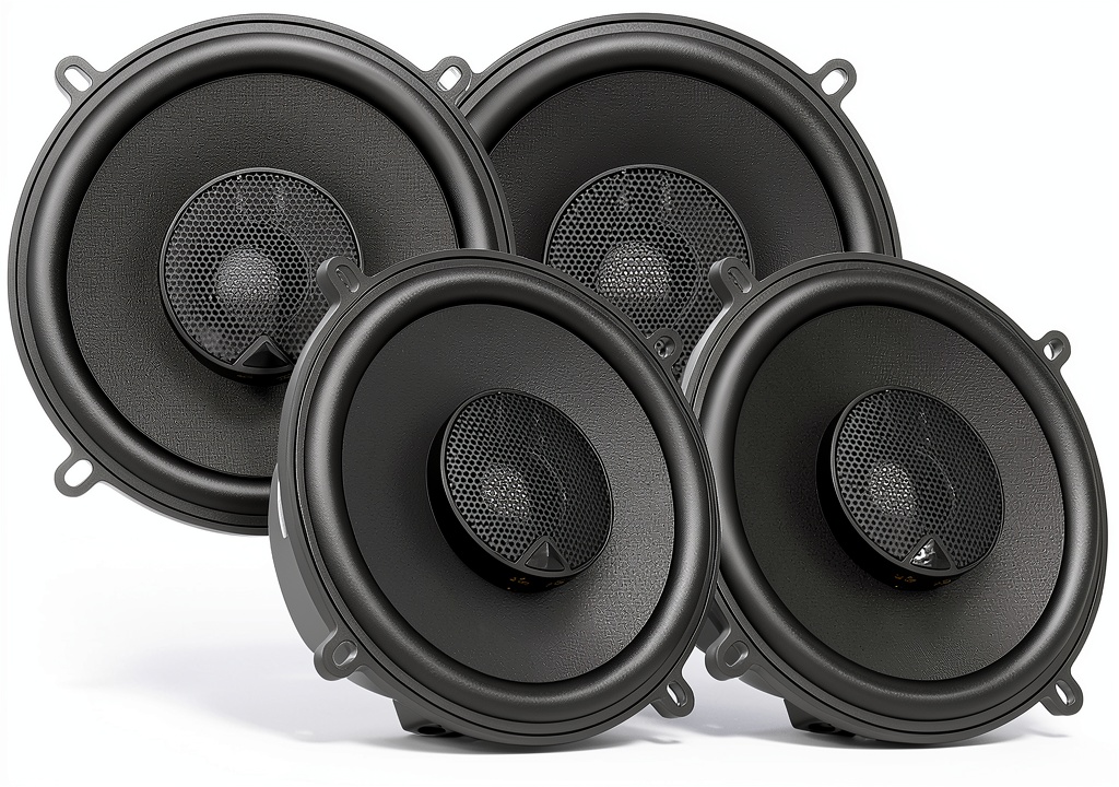 JBL 6.5 inch coaxial speakers installed in a car