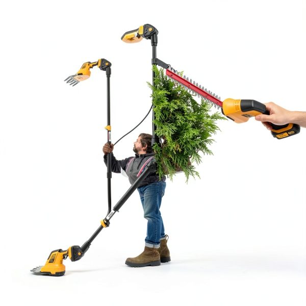 AVADA Cordless Hedge Trimmer 4-in-1 Design Battery Powered-1