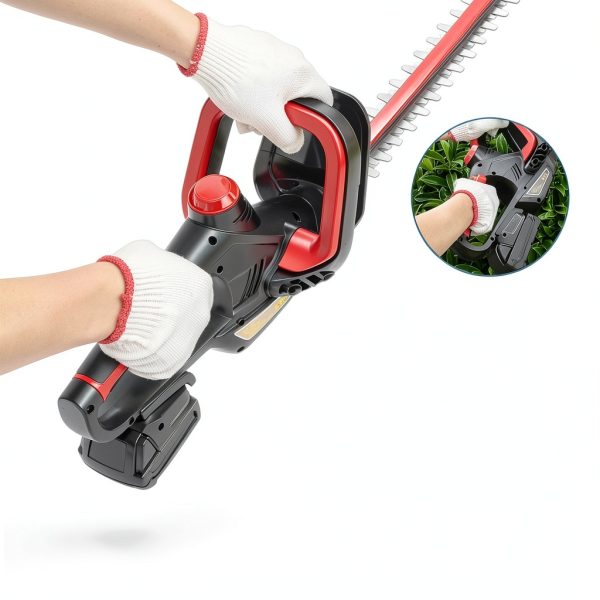 3D VO INN Cordless Hedge Trimmer 22 Inch Red Alloy Steel-3