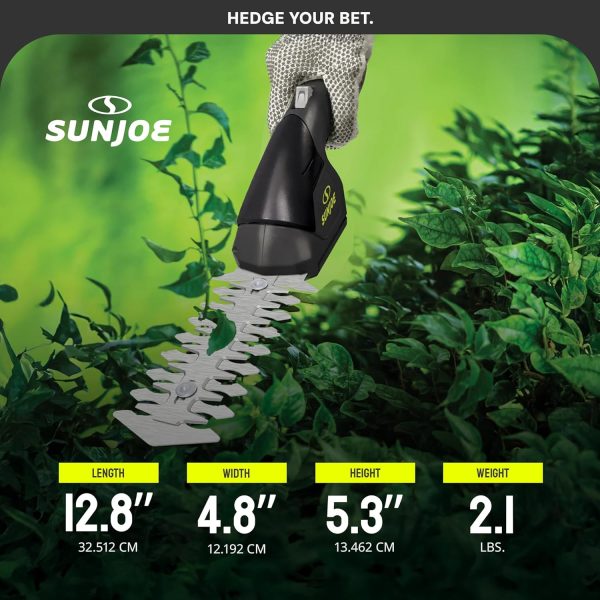 Cordless Hedge Trimmer Sun Joe 7.2V 4in Blade-3