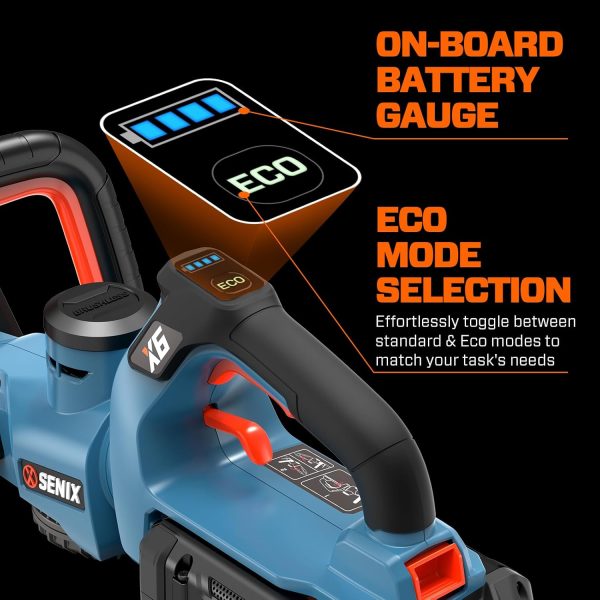 SENIX Battery Hedge Trimmer 26 Inch Stainless Steel Blades-3
