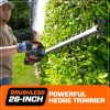 SENIX Battery Hedge Trimmer 26 Inch Stainless Steel Blades-1