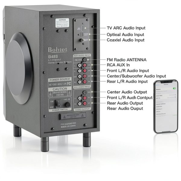 MOSWS International Surround Sound Speakers B48S-4
