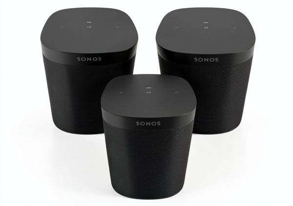Sonos One SL Surround Sound System Black Three Room Set-0