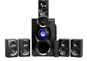 Bobtot 5.1 Surround Sound System Black ABS Wood-0