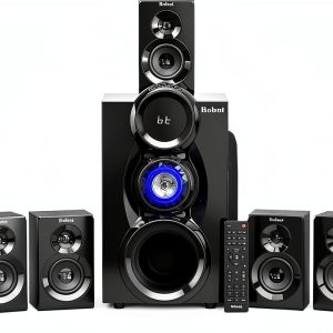 Bobtot 5.1 Surround Sound System Black ABS Wood-0