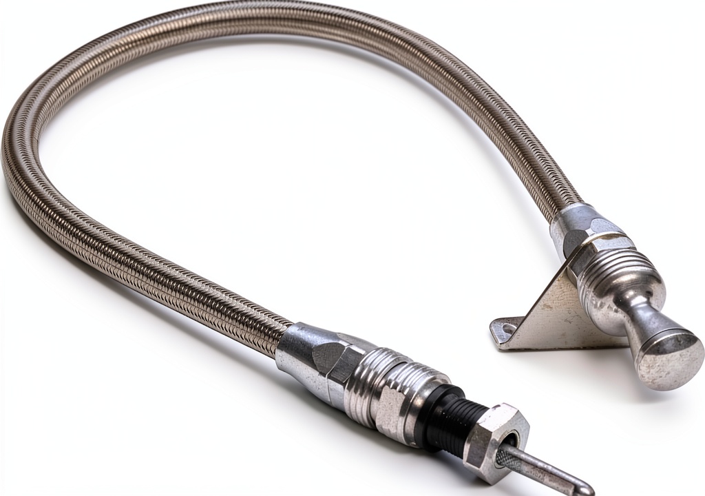 Installing Lokar transmission dipstick adapter in a vehicle's engine bay
