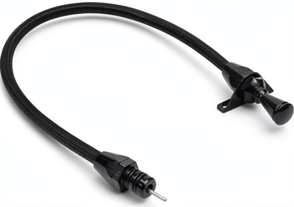 Lokar Firewall Mount Dipstick XTD-36L80FM Black Stainless Steel-0