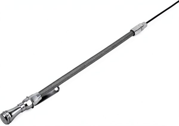 Moroso Stainless Steel Braided Dipstick with 1/4 NPT Bung Vehicle Fit-0