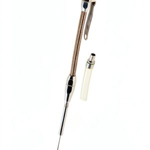 Mr Gasket Polished Aluminum Braided Dipstick for 1980‑Up SBC Engine-0