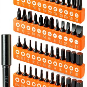 AEJ 49-Piece Screwdriver Bit Set with 1/4" Hex Torx Phillips S2 Steel-0