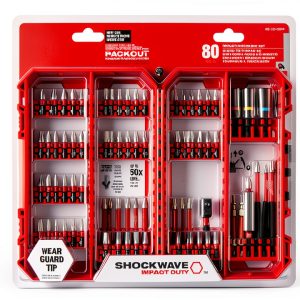 Milwaukee Shockwave Impact Driver Bit Set 80PC X3 Steel Wear Guard-0