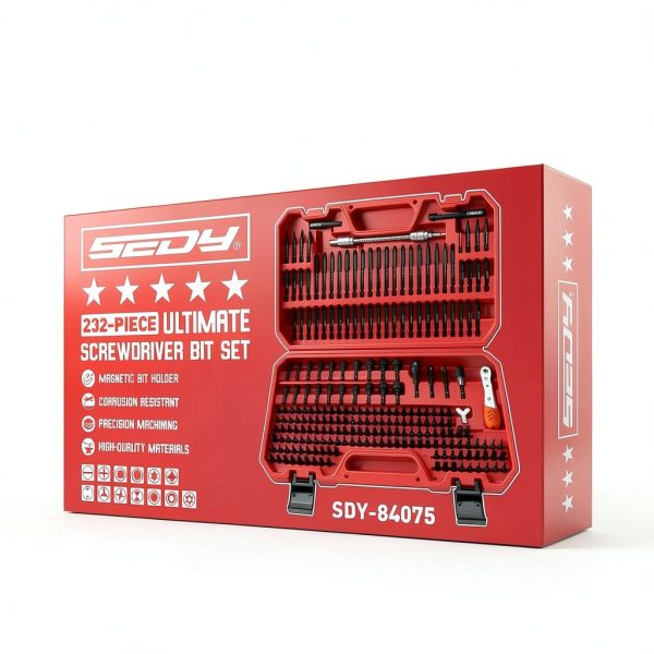 Ultimate Screwdriver Bit Set by SEDY Chrome Vanadium Steel Driver Kit-7