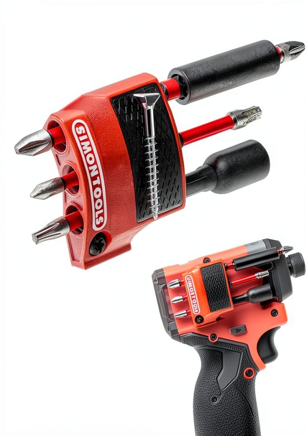 Magnetic Bit Holder for Milwaukee M12 Driver & Drill Red Right Side-0
