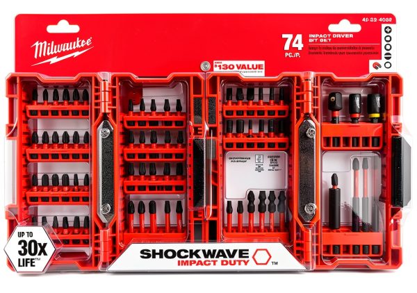 Milwaukee Shockwave Impact Driver Bit Set 74 Piece 48-32-4062-0
