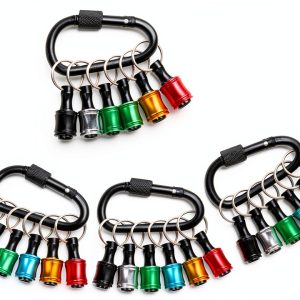 1/4 Hex Shank Drill Bit Holder Keychain Bar - Sopclane 24PCS Aluminum-0