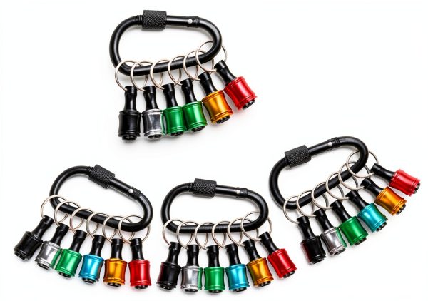 1/4 Hex Shank Drill Bit Holder Keychain Bar - Sopclane 24PCS Aluminum-0