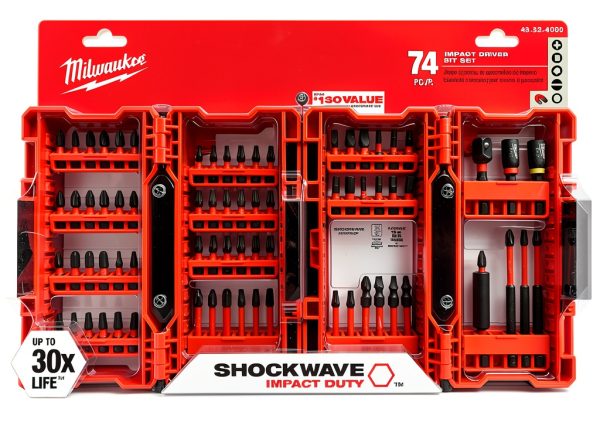 Milwaukee Shockwave Impact Driver Bit Set 74 Piece 48-32-4062-1