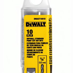 DEWALT DWAST18010 1/8in Drywall Cut Out Bit 10 Pack Tungsten Carbide-0