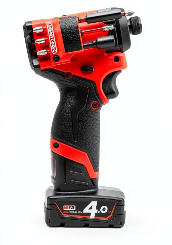 Magnetic Bit Holder for Milwaukee M12 Driver & Drill Red Right Side-3