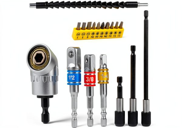 Flexible Drill Bit Extension Set FOUUA 105° Angle Shaft Socket Adapter-0