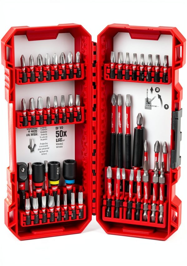 Milwaukee Shockwave Impact Duty Driver Bit Set 54Pc Wear Guard Tip-0